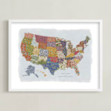 "USA in Bloom" - Art Print in Provincial by Jenna Holcomb - Framed