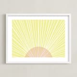 "Pastel Sunrise" - Art Print in Sunshine by Kerry Doyle - Framed