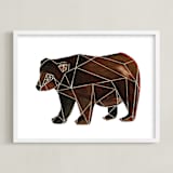 "Bear Body" - Art Print in Chestnut by Sarah Fitzgerald - Framed