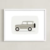 "Vintage Land Cruiser" - Art Print in putty by Karidy Walker - Framed