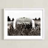 "The Grit of the Game" - Art Print in Leather by Janet Cruz - Framed