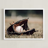 "For The Big Game 2" - Art Print in Field by Janet Cruz - Framed