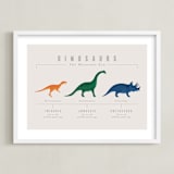 "Dino Timeline" - Art Print in Multicolor by Ashley Presutti Beasley - Framed