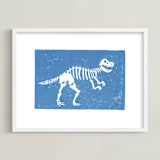 "Dino Fossils I" - Art Print in TRex by Teju Reval - Framed