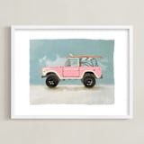 "Surf Pink" - Art Print in Coastal by Erin Kessler - Framed