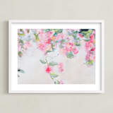 "Enchanted Garden 2" - Art Print in Floral Pink by Arohika Verma - Framed