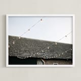 "Summer Night Party" - Art Print in Shingle Roof Grey by Whitney Deal - Framed
