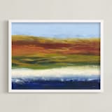 "Monterey Seascape" - Art Print in Golden Hills of California by Camille Pietrow - Framed