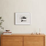 "Mickey and Minnie on the plane" - Art Print in Ivory by Sumak Studio - In a Room