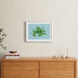 "Never Land Map" - Art Print in Ocean by Renee Christensen - In a Room