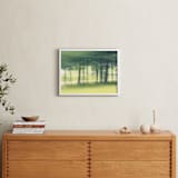 "Past the trees, Road Trip" - Art Print in Spring Chartreuse by Jacquelyn Sloane Siklos - In a Room