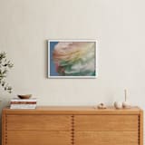 "Delicate Ranunculus Flower" - Art Print in Blue by Elena Kulikova - In a Room