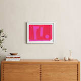 "Modern colors" - Art Print in Vibrant Red by Marta Crea - In a Room