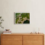 "Hierve el Agua Mexico" - Art Print in Lime by Elena Kulikova - In a Room