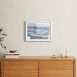 "Patchwork Seascape" - Art Print in Sea Blue by Annie Shapiro - In a Room