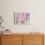 "Painted Geo Overlay" - Art Print in Ballet Pink by Amy Toneys - In a Room