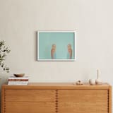 "nice to meet you" - Art Print in Pastel Blue by Jacob Loafman - In a Room