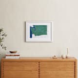 "Washington in Paint" - Art Print in Washington Green by Denise Wong - In a Room