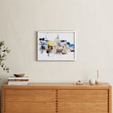 "The Color of Smoke" - Art Print in Sky Blue by Erin McCluskey Wheeler - In a Room