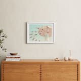 "Sky Coasters" - Art Print in Teal by Stephanie Sherman - In a Room