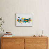 "The Lake and the Trees" - Art Print in Juicy Orange by Erin McCluskey Wheeler - In a Room
