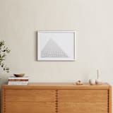 "Pyramid Building" - Art Print in Grey by Anna Western - In a Room
