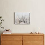 "Big Apple Blur" - Art Print in Beige by 1885 Atelier - In a Room