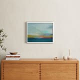 "Morning Walk II" - Art Print in Teal by AlisonJerry - In a Room