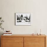 "Custom House Portrait with Text" - Custom Print in Olive Shadow by Minted - In a Room