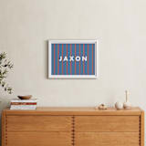 "Classic Prep" - Personalized Art Print in Blue by AK Graphics - In a Room