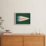 "Proud Pennant" - Personalized Art Print in Forest by Amy Kross - In a Room
