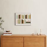 "ABC for booklovers" - Personalized Art Print in Mustard by Lottie Aldarwish - In a Room