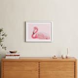 "Flamingo Portrait III" - Art Print in Parfait Pink by Rega - In a Room