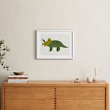 "Triceratops" - Art Print in Cream by Amy Mullen - In a Room