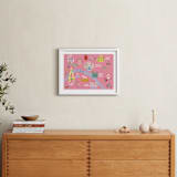 "Paris Map" - Art Print in Rose by Jenna Holcomb - In a Room