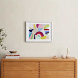 "Geometric Play" - Art Print in Bright Red by melanie mikecz - In a Room