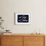 "The Surf is Calling" - Art Print in Deep Navy by AK Graphics - In a Room