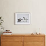 "These Friends" - Art Print in Light Grey by Kinga Subject - In a Room