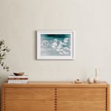 "Bubbles out of the Blue" - Art Print in Pale Aqua Blue by Mary Ann Glynn-Tusa - In a Room