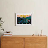 "Underwater Sunset" - Art Print in Ocean by Morgan Kendall - In a Room