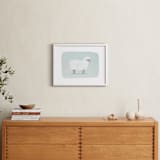 "woolly sheep" - Art Print in sky by Karidy Walker - In a Room