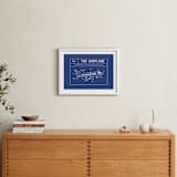 "Airplane Blueprint" - Art Print in Blueprint by Meggy Masters - In a Room