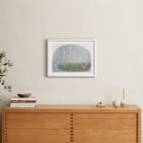 "Water's Edge" - Art Print in Lake Blue by Jennifer Daily - In a Room