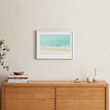 "Remembering a day by the Sea" - Art Print in Turquoise Sea by Jacquelyn Sloane Siklos - In a Room