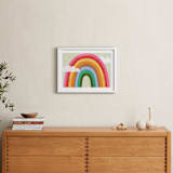"Rainbow & Clouds" - Art Print in Ruby Red by melanie mikecz - In a Room