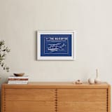 "Helicopter Blueprint" - Art Print in Blueprint by Meggy Masters - In a Room