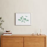 "Darling Dinos" - Art Print in Fern by Jessie Steury - In a Room