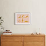 "Giraffe Exercises" - Art Print in Blush by Jenna Holcomb - In a Room