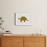"Stegosaurus" - Art Print in Cream by Amy Mullen - In a Room