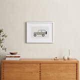 "Vintage Land Cruiser" - Art Print in putty by Karidy Walker - In a Room